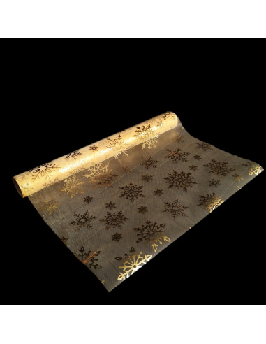 Rotolo Organza, Oro con Decorazione,...