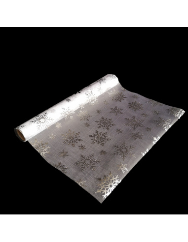 Rotolo Organza, Oro con Decorazione, 36,5x200 cm, Assortito