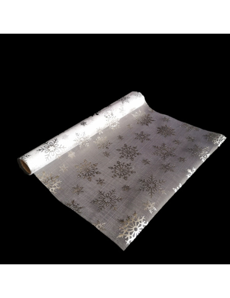 Rotolo Organza, Oro con Decorazione, 36,5x200 cm, Assortito