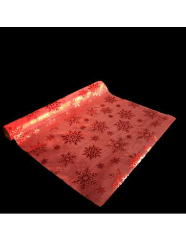 Rotolo Organza, Argento con Decorazione, 36,5x200 cm, Assortito