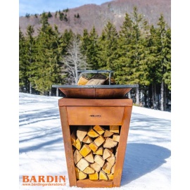 Braciere a Legna Tiberio acciaio Corten Stabilizzato