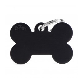 Medaglietta collezione Basic Osso Piccolo Nero in Alluminio