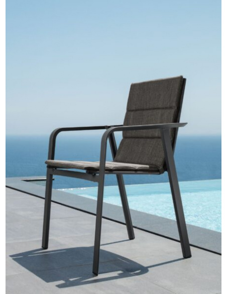 SEDIA CON BRACCIOLI TALENTI MODELLO MILO GRAPHITE