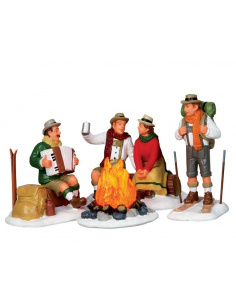 ALPINE SKI PARTY, SET OF 4