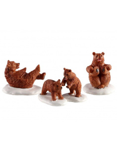 BEAR FAMILI SNOW DAY, SET OF 4