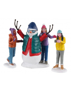 SNOWMAN SELFIE, SET OF 3