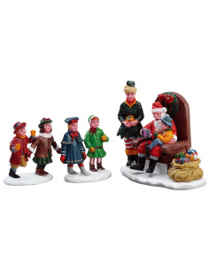 VISITING SANTA, SET OF 3