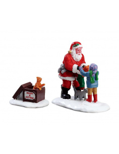 SANTA AND KITTENS, SET OF 2