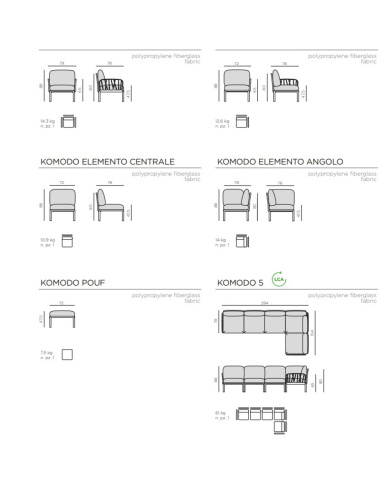 Nardi Komodo elemento laterale dx/sx...