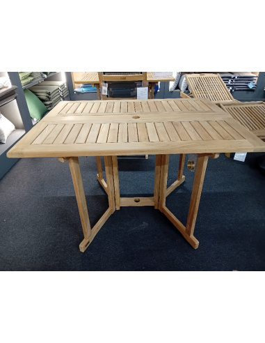 TAVOLO TEAK RETTANGOLARE ABBATTIBILE